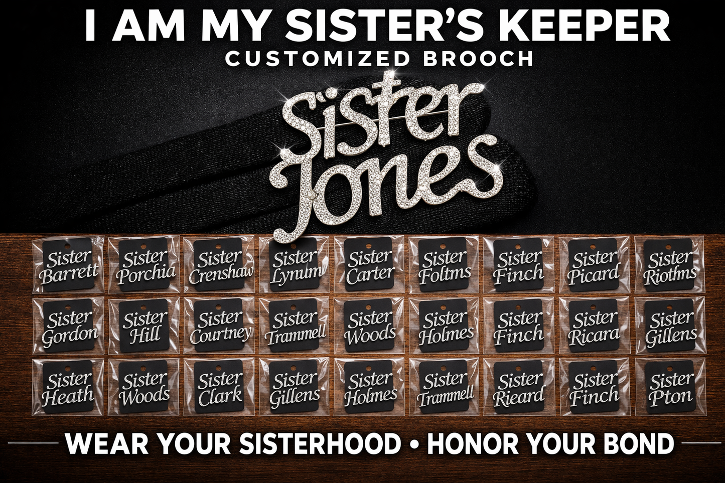 Say My Name Soror Silver Brooch™