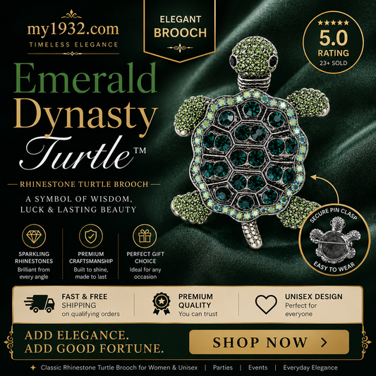 Emerald Dynasty Turtle™ Brooch
