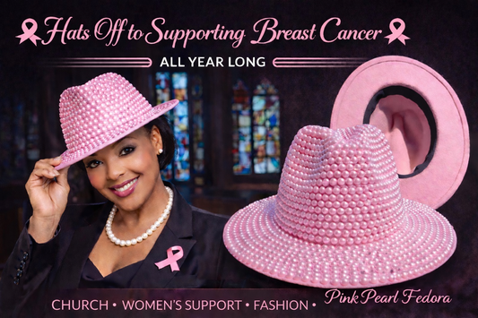 1932 Pink Awareness Pearl Statement Fedora™