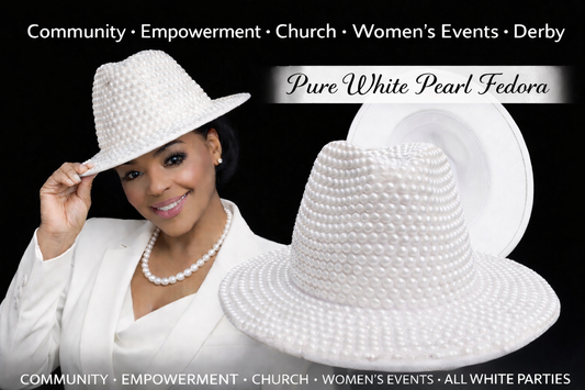 1932 Pure White Pearl Statement Fedora™