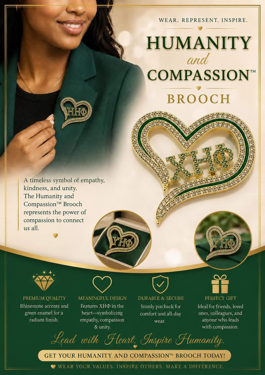 HUMANITY AND COMPASSION™ BROOCH