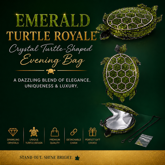 Emerald Turtle Royale™ Crystal Evening Bag
